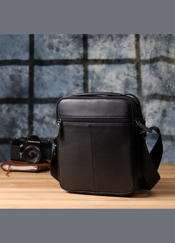 Вертикальна чоловіча сумка з натуральної шкіри 22967 Vintage (348358938)