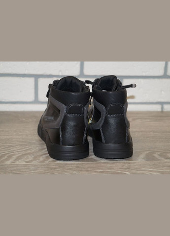 Черные повседневные, кэжуал осенние ботинки демисезонные для мальчиков черные Muzzy