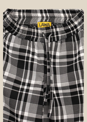 Брюки палаццо с узором женские WTC02423 Черно-белый shop (2000990778642) LAWA Палаццо (315996800)