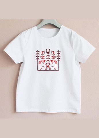 Женская футболка с авторской вышивкой Воля Ladan - (301026535)