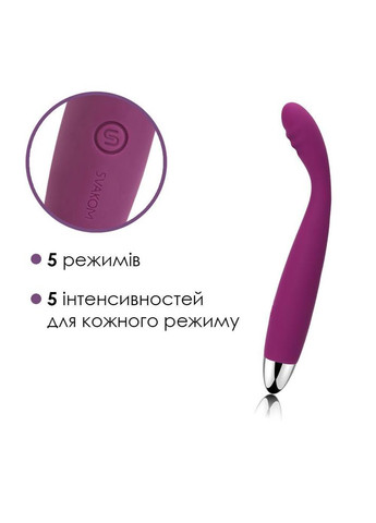 Тонкий вибратор для точки G Cici Violet с интеллектуальным режимом Svakom (371389264)
