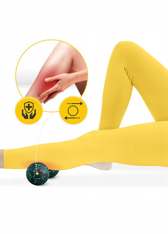 Масажний м'яч подвійний EPP DuoBall 08 Black/Green () 4FIZJO P-5907222931295 (275653827)