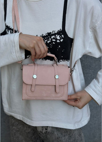 Жіноча рожева сумка 9648 крос-боді No Brand (303323018)