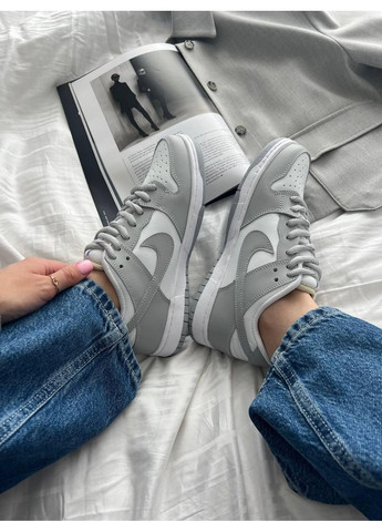 Сірі Осінні кросівки чоловічі nike sb dunk low white grey найк сб данк No Brand