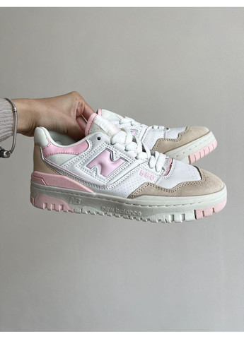 Розовые демисезонные кроссовки мужские new balance 550 white pink нью беланс 550 No Brand