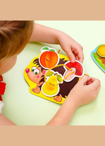 Игра-шнуровка с липучками "Ежик в лесу" VT1804-45 (укр) Vladi toys (330605734)