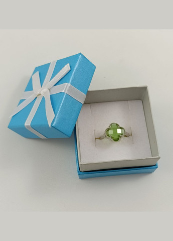 Каблучка срібна з султанітом "Конюшина" 16,5 розмір ККЛВ/С-слт No Brand Каблучка (328082605)