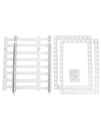 Багатофункціональна кухонна етажерка органайзер для зберігання посуду під раковиною прямокутна White No Brand (350349074)