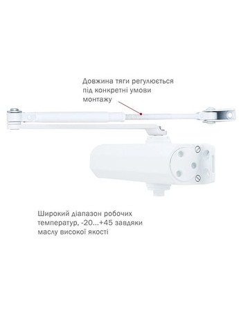 Доводчик 2000 D-2055V GLOSSY_WHITE Ryobi (368757994)