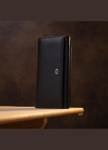 Женский кошелек из натуральной кожи с монетницей  19375 Черный st leather (306881593)