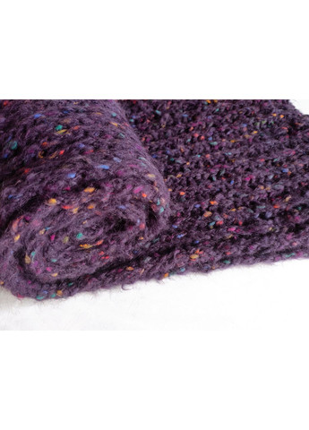 В'язаний зимовий шарф ручної роботи з альпаки та мериносу фіолетового кольору No Brand (366340003)
