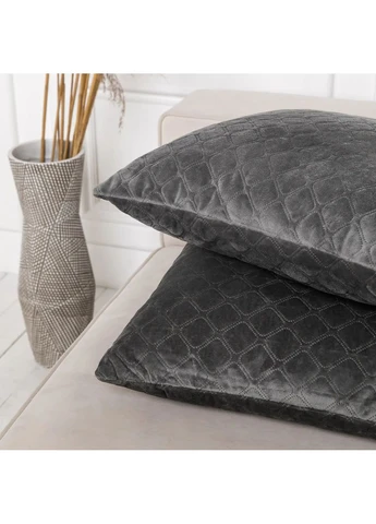 Подушка декоративна "VELOUR" Сіра, 40x40 ТЕП (402793024)