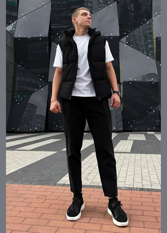 Утеплений жилет Soft чорного кольору з капюшоном Reload (321796499)