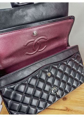 Сумка женская кожаная черная серебро No Brand (372977654)