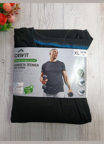 Черная спортивная футболка для мужчин Livergy