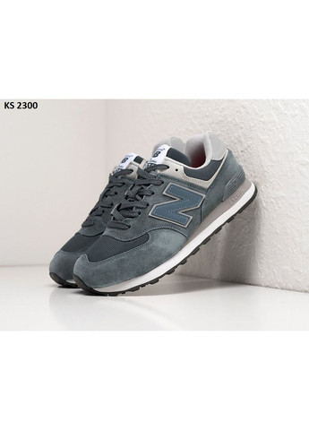 КРОССОВКИ ЖЕНСКИЕ NEW BALANCE 574 GRAY BLUE НЬЮ БЕЛАНС 574 No Brand серые демисезоны (367170440)