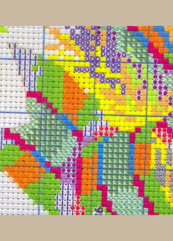 Набор для вышивания по нанесённой на канву схеме"Holiday wreath". AIDA 14CT printed 54*54 см Joy Sunday (313614444)