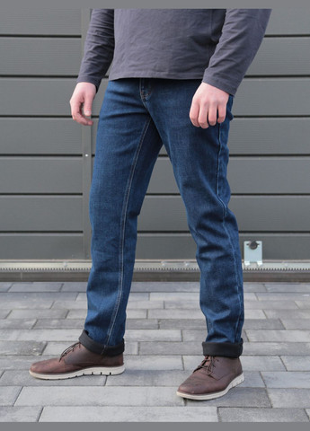 Джинси чоловічі сині з начосом слім зимові FRANCO BENUSSI Трохи-завужена (307364925)