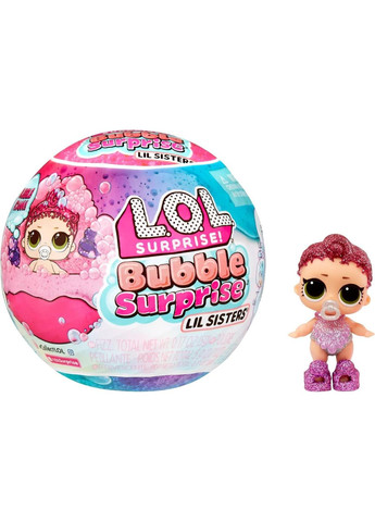 Пупс (яйцо сюрприз) L.O.L. Surprise! Bubble Foam Lil Sisters Doll Collectible Baby Sister MGA Entertainment (282964637)