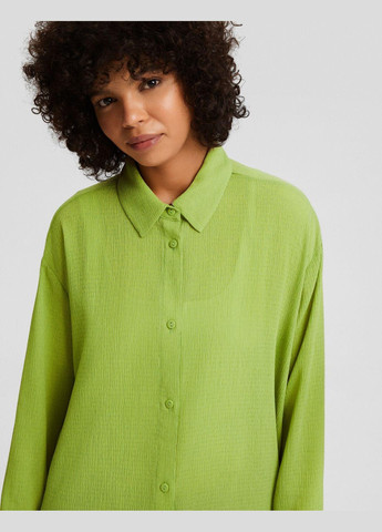 Светло-зелёная блуза демисезон,светло-зеленый, Bershka