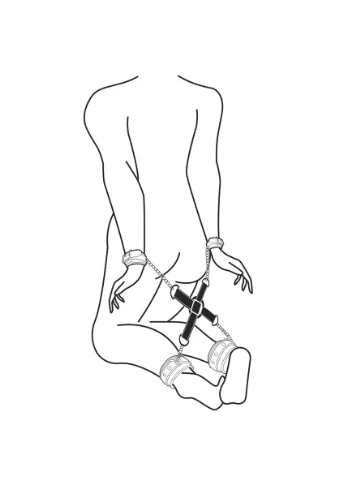 Хрестовина, Zwarte Kunstleren Hogtie EasyToys (303890007)