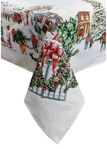 Скатерть гобеленовая VILLAGE Бежевый / Голубой / Белый / Желтый / Зеленый / Коричневый / Розовый / Красный Прованс (349859247)