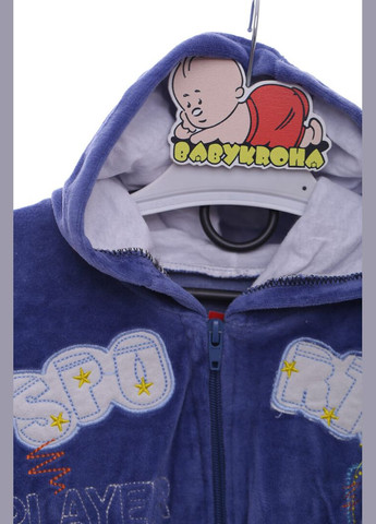 Костюм с длинным рукавом для мальчика велюр Sport синий 92 см (37599) BABYKROHA (315721287)