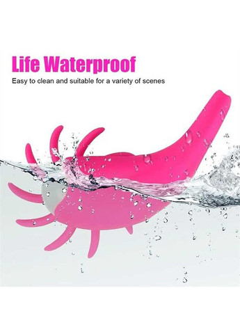 Виброкольцо с ротацией для стимуляции клитора 20 режимов Фуксия No Brand (372502336)