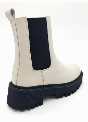 Осенние женские ботинки зимние бежевые кожаные ii-11-11 23 см(р) It is