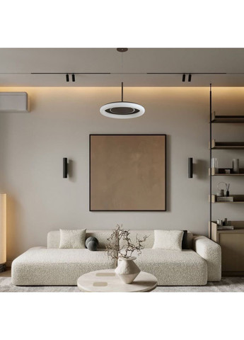 Коричнева світлодіодна підвісна люстра 50см 70W з пультом і додатком (97-MD6006) No Brand (370072239)