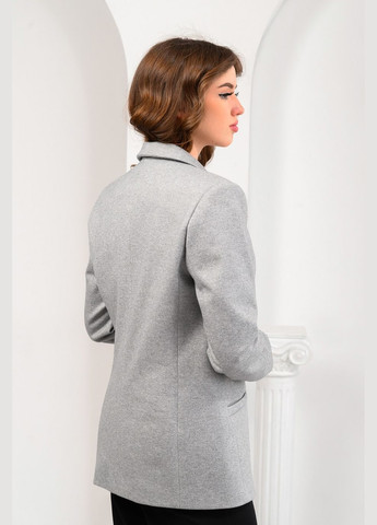 Піджак подовжений жіночий 029 костюмна тканина сірий Актуаль (292651553)
