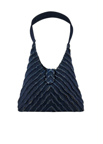 Сумка женская джинсовая трендовая фактурная легкая удобная на плече No Brand На плече, Шопер (322169833)