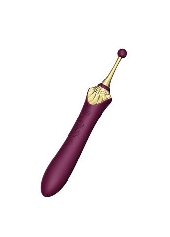 Мультифункциональный вибратор — Bess 2 Velvet Purple, 4 насадки, подогрев Zalo (316231664)