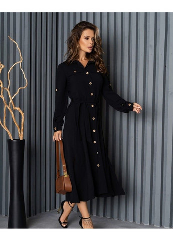 Черное повседневный платье sa-418 xl черный ISSA PLUS