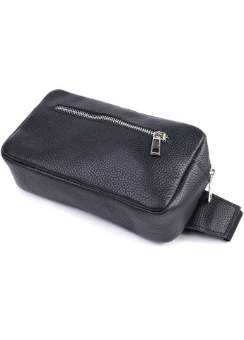 Чоловіча сумка-бананка з натуральної шкіри флотар 22826 Чорна Shvigel (329146332)