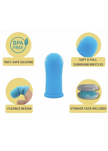 Зубная щетка на палец для собак и кошек Trixie Blue Xtep (319664396)