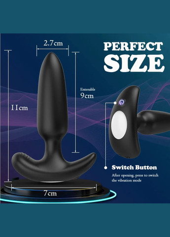Анальная пробка с вибрацией и удаленным управлением Soft Touch (301425177)