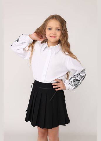 Сорочка з довгим рукавом для дівчинки колір білий CB-00278741 Yuki (338375887)