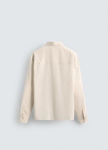 Бежевая рубашка однотонная Zara