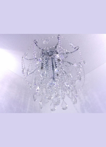 Люстра стельова кришталева з пультом 25486 Хром 42х45х45 см. Sunnysky (364490190)