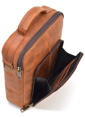 Сумка планшет через плечо из натуральной кожи мужская для документов и для телефона средняя Коричневый 40289 TARWA (361348768)