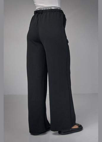 Трикотажные женские брюки с двойным поясом 8866 Lurex (280910562)