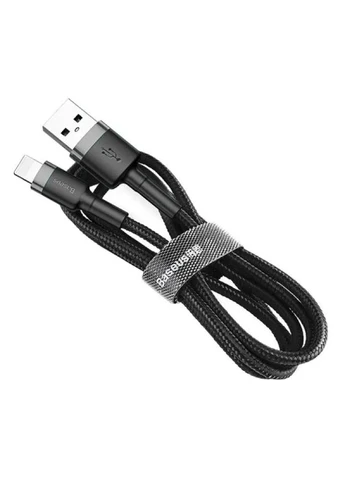 Кабель USB Baseus Cafule Lightning 1,5A 2m нейлон черный-серый No Brand (402842304)