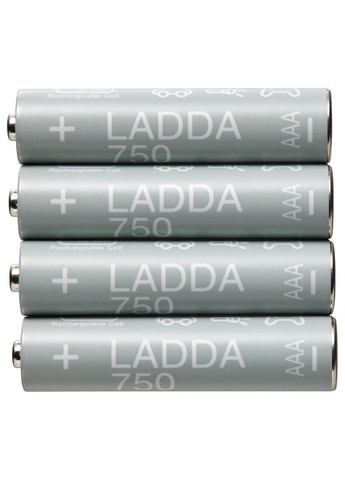 Зарядка акумулятора ІКЕА LADDA 750 мАг HR03 AAA 1,2 В (90509819) IKEA (284118267)