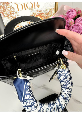 Набор подарочный Dior lady - черный сумка и кошелек. No Brand (367829071)