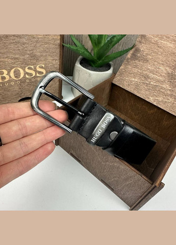 Мужской кожаный ремень поясной пояс черный из натуральной кожи OEM (325882742)