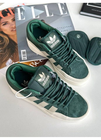 Сірі Осінні кросівки чоловічі adidas campus x bad bunny green адідас кампус No Brand