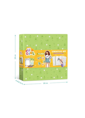 Набір для творчості Flora з маркерами та наклейками UGIRL від 7 років в асортименті 300955 Dodo Нас9555 (370653537)