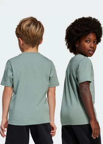 Зеленая демисезонная футболка adiraptor graphic kids adidas