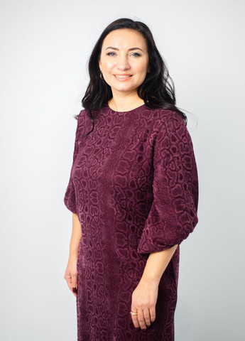 Бордова святковий, повсякденний, кежуал, вечірня сукня міді BeART з тваринним принтом